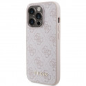 Guess case for iPhone 15 Pro 6,1" GUHCP15LG4GFPI pink HC PU 4G Metal Logo