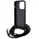 Karl Lagerfeld case for iPhone 15 Pro 6,1" KLHCP15LSASKNPSK black HC Saffiano Ikonik Metal Pin Monog