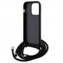 Karl Lagerfeld case for iPhone 13 Pro 6,1" KLHCP13LSAKCPSK black HC Saffiano KC Metal Pin Crossbody