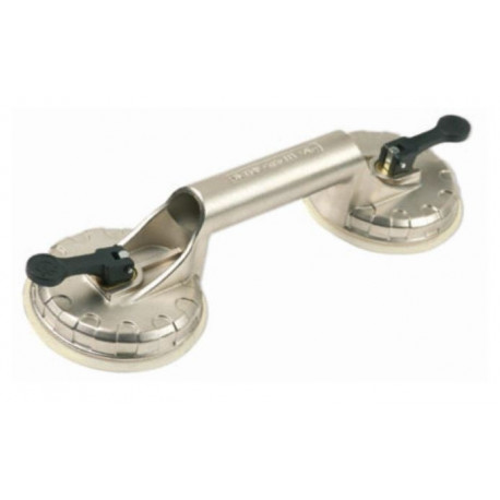 Aluminium double suction cup silicone VENAL 2, Ø12,3cm, max 60kg
