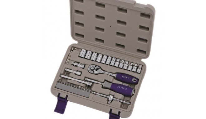 Sockets 4-13mm and bits PH,PZ,SL,HEX set 1/4" 35 pcs Irimo