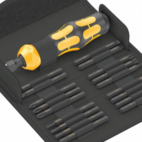 Wera Kraftform Kompakt 900 impact screwdriver and bit set, 19pcs