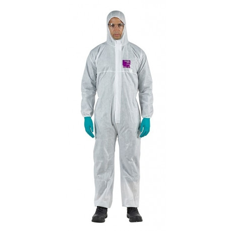 Disposable coverall, type 5/6, Ansell Alphatec 1500, white, size XL