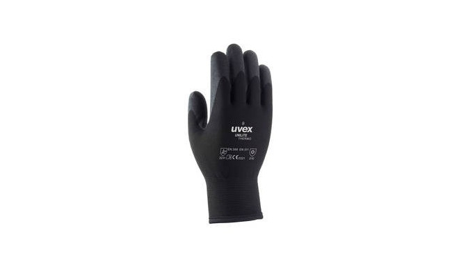 Cold weather safety gloves Uvex Unilite Thermo, black, size 8