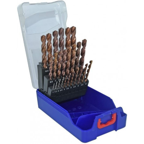 Metal drills set 1-13mm, FURIUS HSS, fully ground. FUSIO coated, 25pcs
