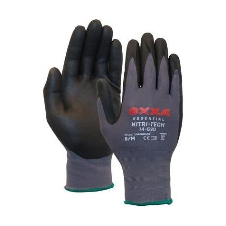 Nylon gloves with nitrile foam coating OXXA Nitri-Tech Foam 14-690, size 6/XS
