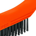 Wire brush, 28cm, 4x16 rows, wire 0.4mm Truper®