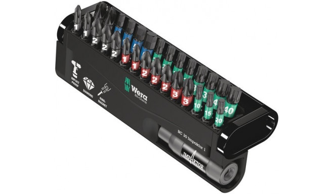 Wera Bit-Check 30 Impaktor otsakute kmpl 30 osa PH+PZ+TORX+HEX