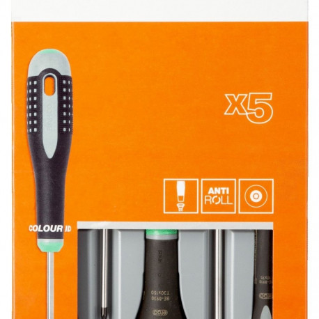 Kruvikeerajate komplekt ERGO™ 5 osa - T10/T15/T20/T25/T30