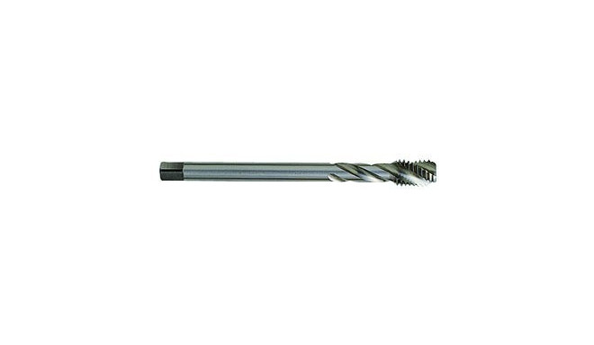 HSS DIN Machine Tap M10, spiral flute 35°. Bright, uncoated. T Line