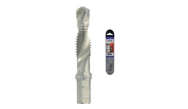 Combi tapping drill bit HSS, 1/4" hex shank, M5