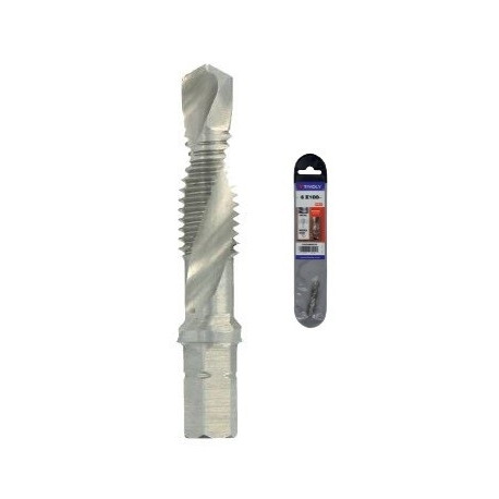 Combi tapping drill bit HSS, 1/4" hex shank, M6
