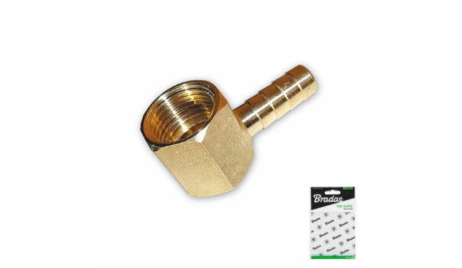 Angled connector 1/2" x 10mm BRASS