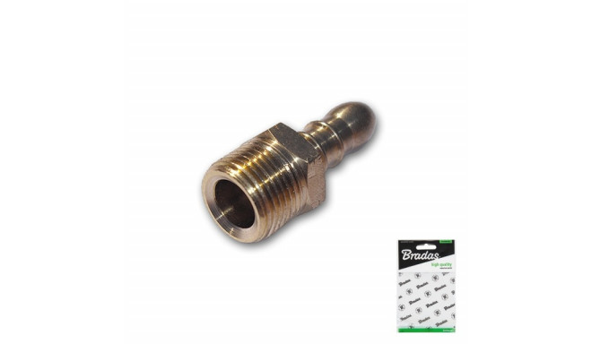 Hose connector 3/8"L male / 9-10mm - BRASS