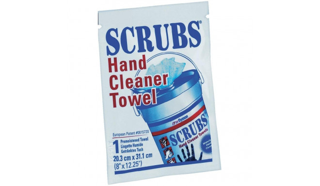 Sudrėkintas valomasis rankšluostis (21x30cm,1vnt) Scrubs