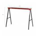 Folding saw table with non-slip work surface, max 150kg