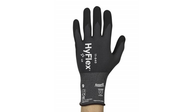 Safety gloves Ansell HyFlex 11-840, size 7. Nylon, spandex. Foam nitrile palm dipped.