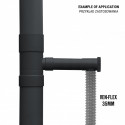 Rainwater collector / trap with valve - 90mm - GRAFIT