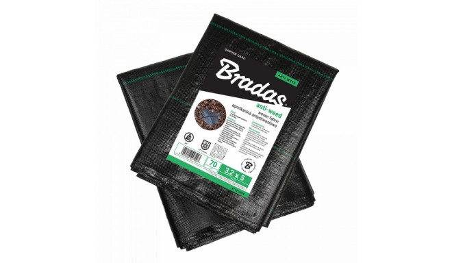Anti-weed woven PP black UV, 70g,  1,1 x 5m