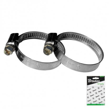 Nerūdijančio plieno zebro žarnos spaustukas BRADAS 12-20mm