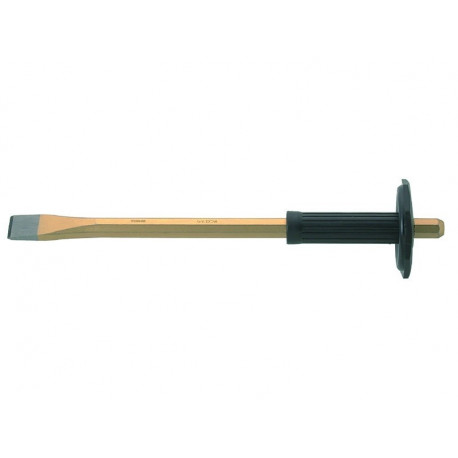 Mason's chisel with plastic hand protection 26x300mm