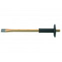 Mason's chisel with plastic hand protection 26x300mm