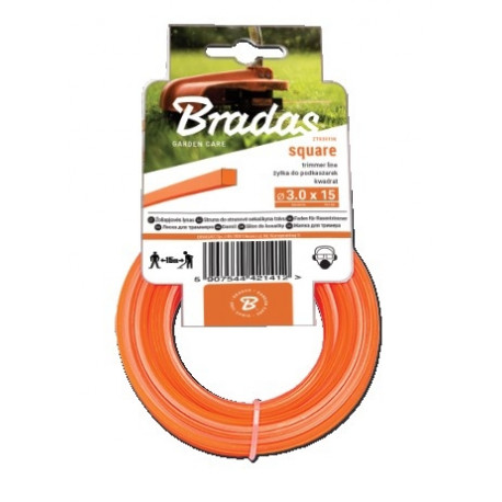 TRIMMER line, square 2,7mm x 50m - card