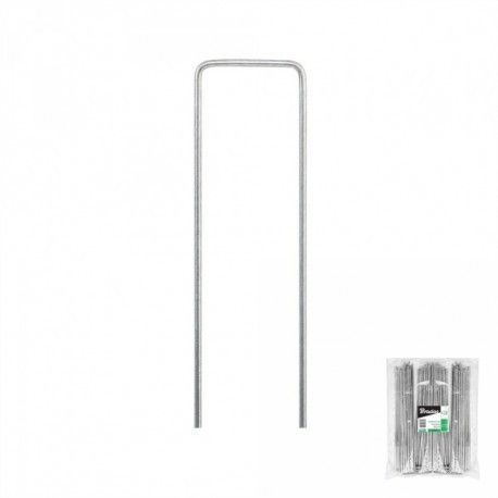 Tsingitud metallist tihvt "U" kujuga 50tk, laius 3cm / kõrgus 20cm