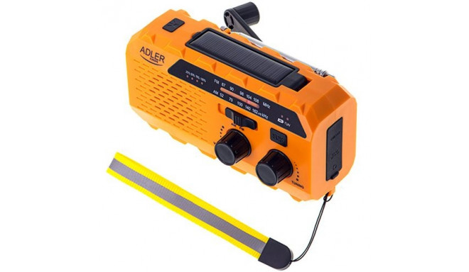 Adler AD 1197 портативный фонарик-радио с функцией динамо