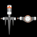 WHITE LINE 4-pattern gear drive sprinkler on spike