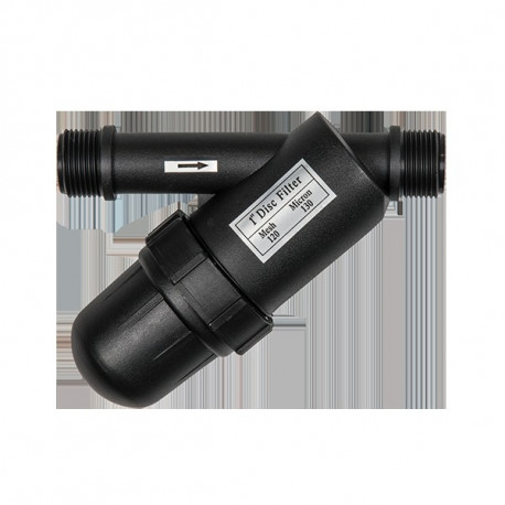 Disc filter, mesh 120, 1" male threads