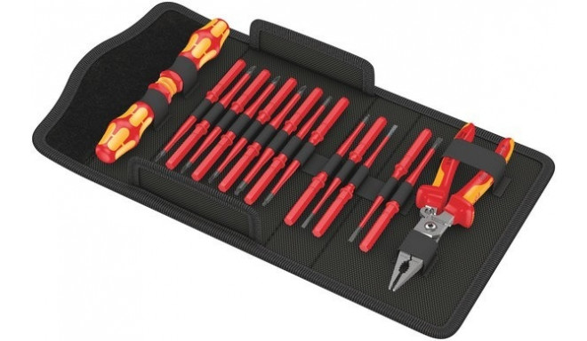 Wera Kraftform Kompakt VDE 17 interchangable blade screwdrivers set 17pcs + Knipex pliers