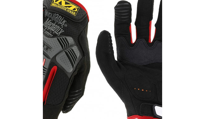 Pirštinės Mechanix M-Pact® 52 juodos/raudonos Ldydis. Velcro, TrekDry®, dirbtinė oda, delno, krumpli