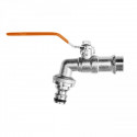 Ball faucet 1/2", 3/4" male outlet with quickconnector adapter