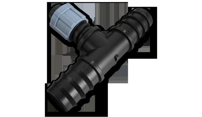 Tee, tape / 2 x 20mm hose barb