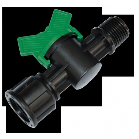 Valve, 1/2" male thread / 3/4" female thread