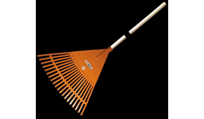 20-tine leaf rake, wooden handle