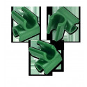 Angled connector for garden stakes 11mm - 10pcs