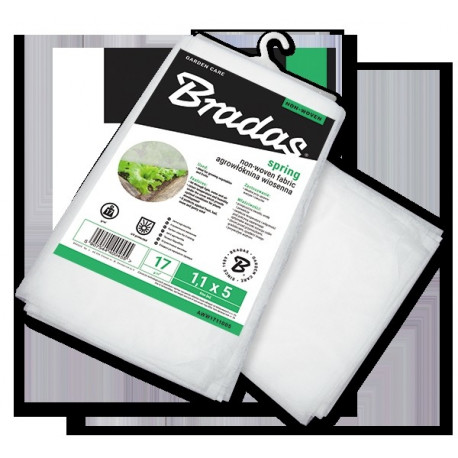 Non-woven 17g/m² spring, white, 1,1 x 10m