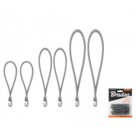 Konksuga kummide komplekt BUNGEE CORD HOOK, 18cm / 25cm / 40cm