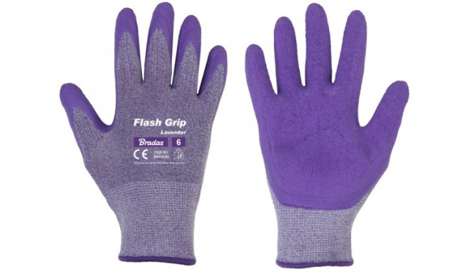 Gloves FLASH GRIP LAVENDER, size 6