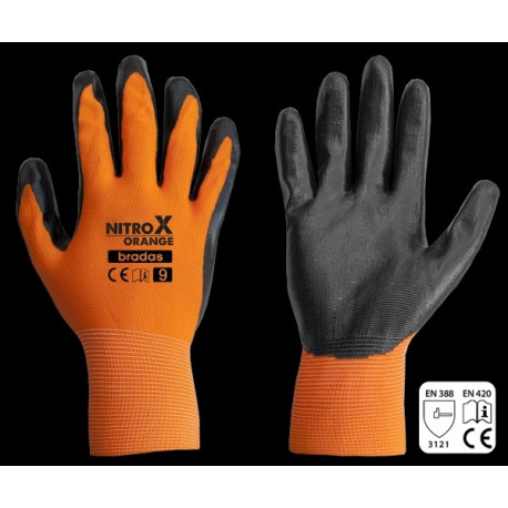 Gloves NITROX ORANGE nitrile, size 9