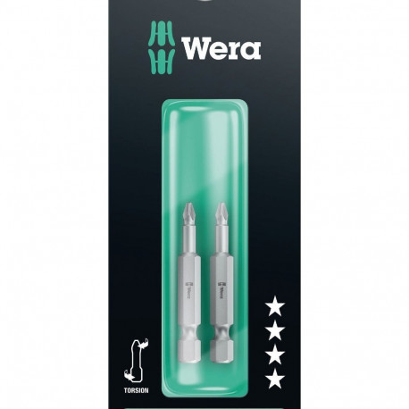 Wera 855/4 TZ Torsion bits PZ 1 x 50mm, 2pcs