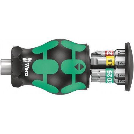 Wera Kraftform Kompakt Stubby Magazin screwdriver, 6 bits PH, TORX, SL