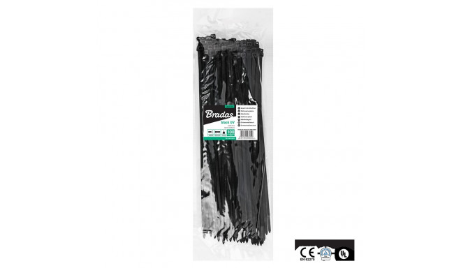 Cable ties 2,2 x 150mm, UVBlack 100pcs