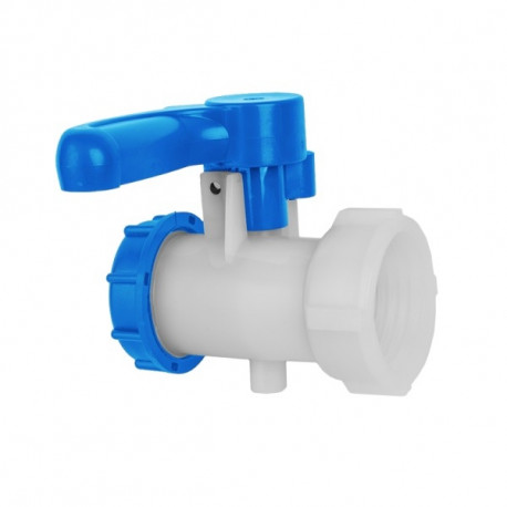 IBC butterfly valve adapter S60x6 female with male S60x6 output.