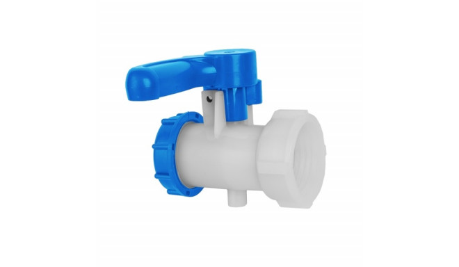 IBC butterfly valve adapter S60x6 female with male S60x6 output.