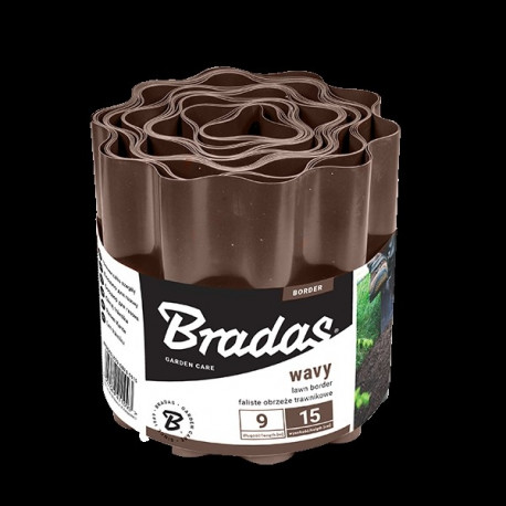 Muruääris laineline Bradas, pruun 9m x 15cm