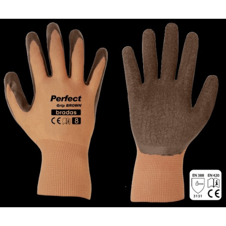 Kindad PERFECT GRIP BROWN lateks 9