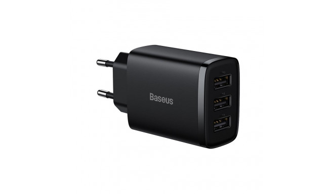 Baseus Compact  Wall Charger 3 x USB /  17w